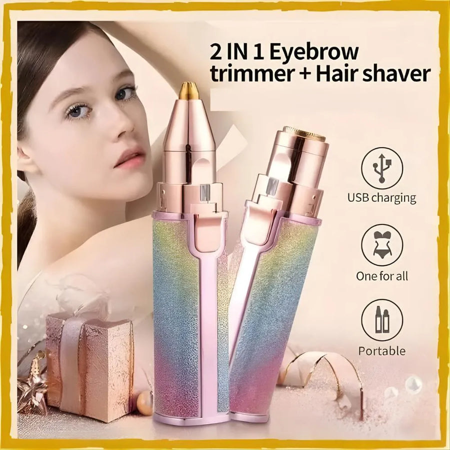 2-in-1 Eyebrow & Facial Hair Trimmer